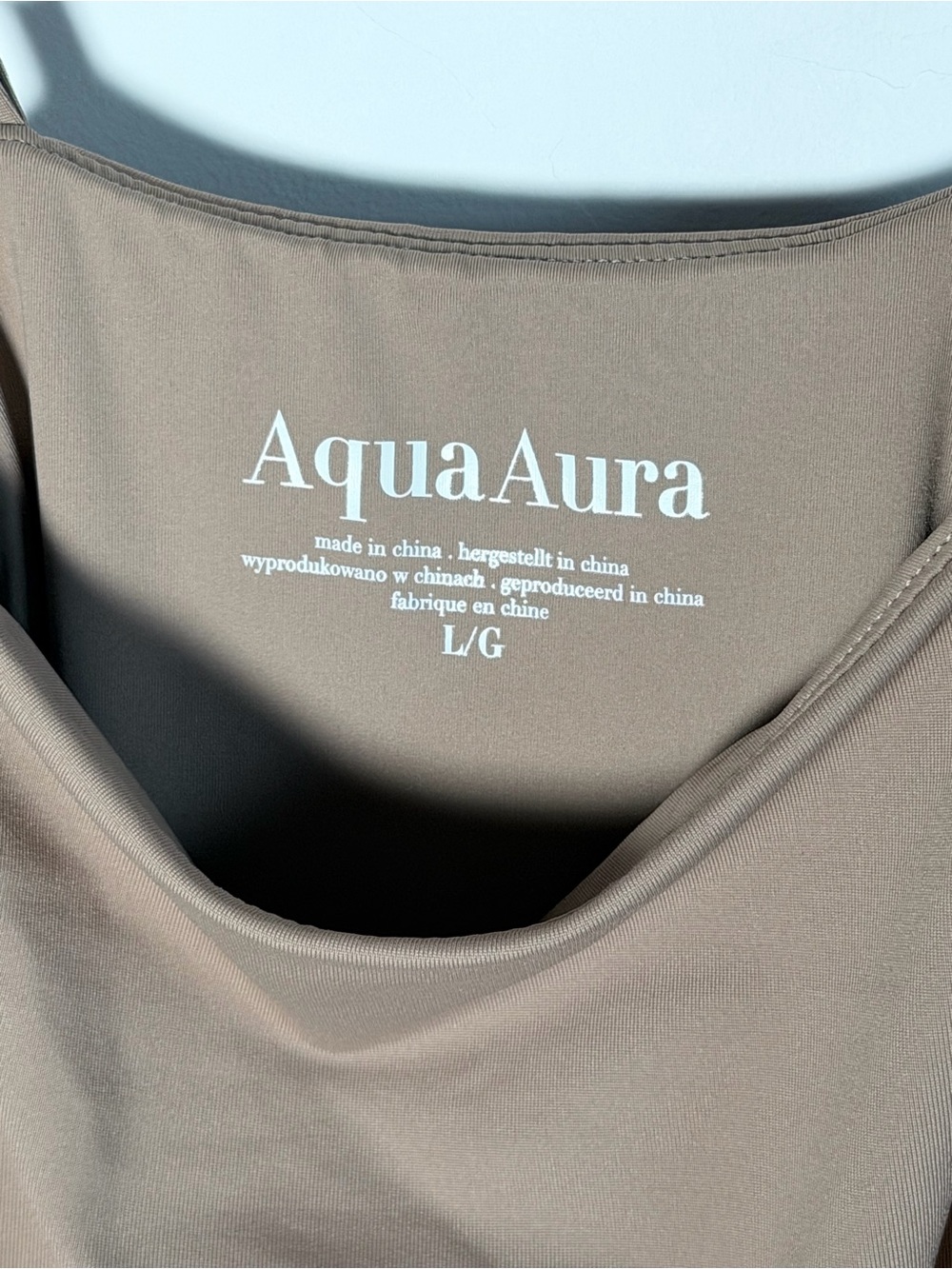 Aqua Brown Scoop Neck Bodysuit with Adjustable Straps - Picture 6 of 6